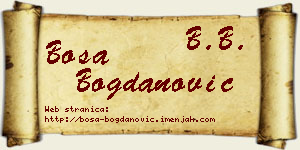 Bosa Bogdanović vizit kartica